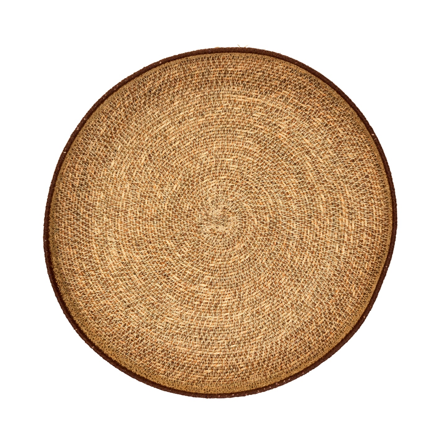 Seagrass tray in peach and brown | Minerva Interiors