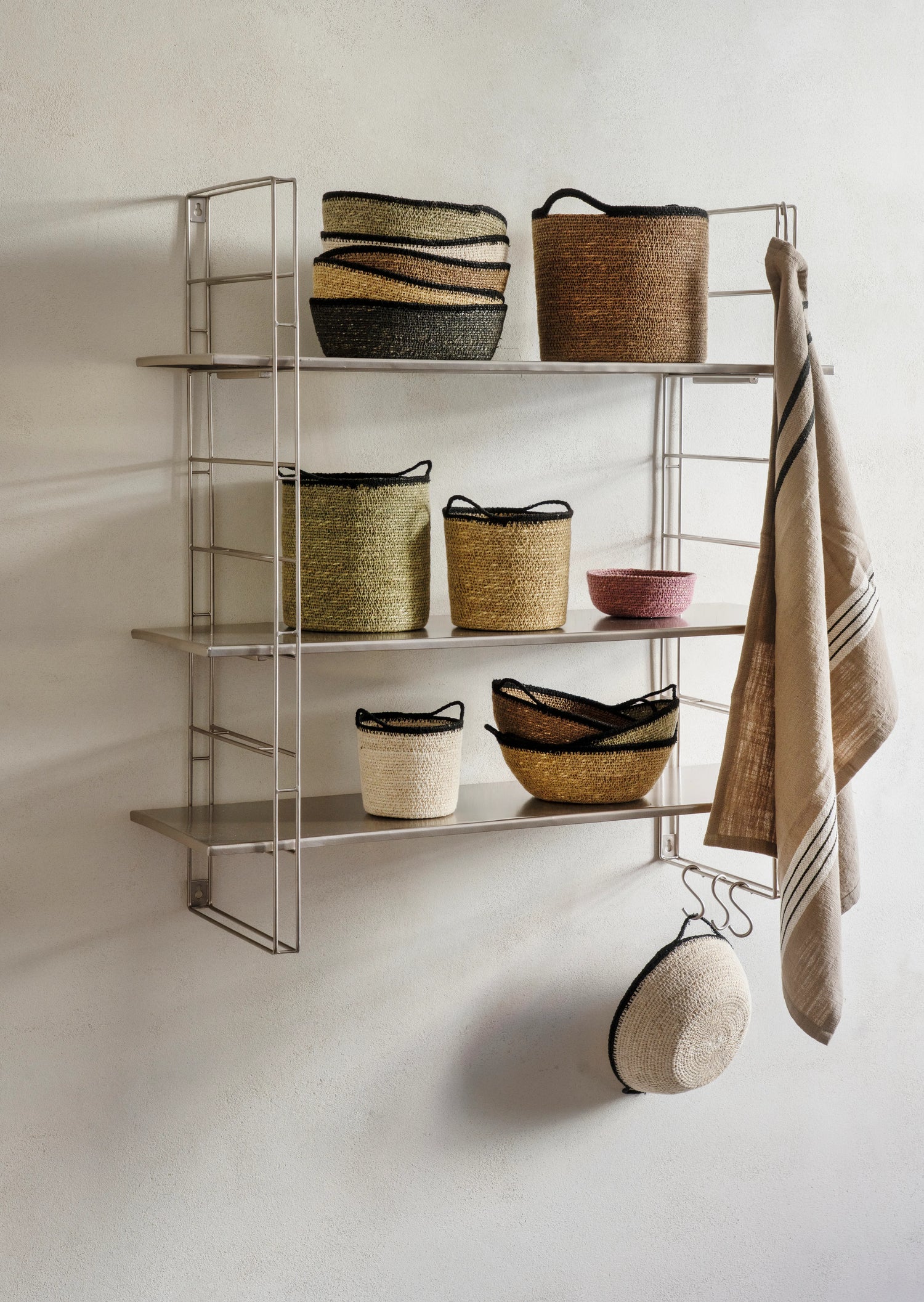 Minerva Interiors baskets and storage collection — natural seagrass and woven home storage