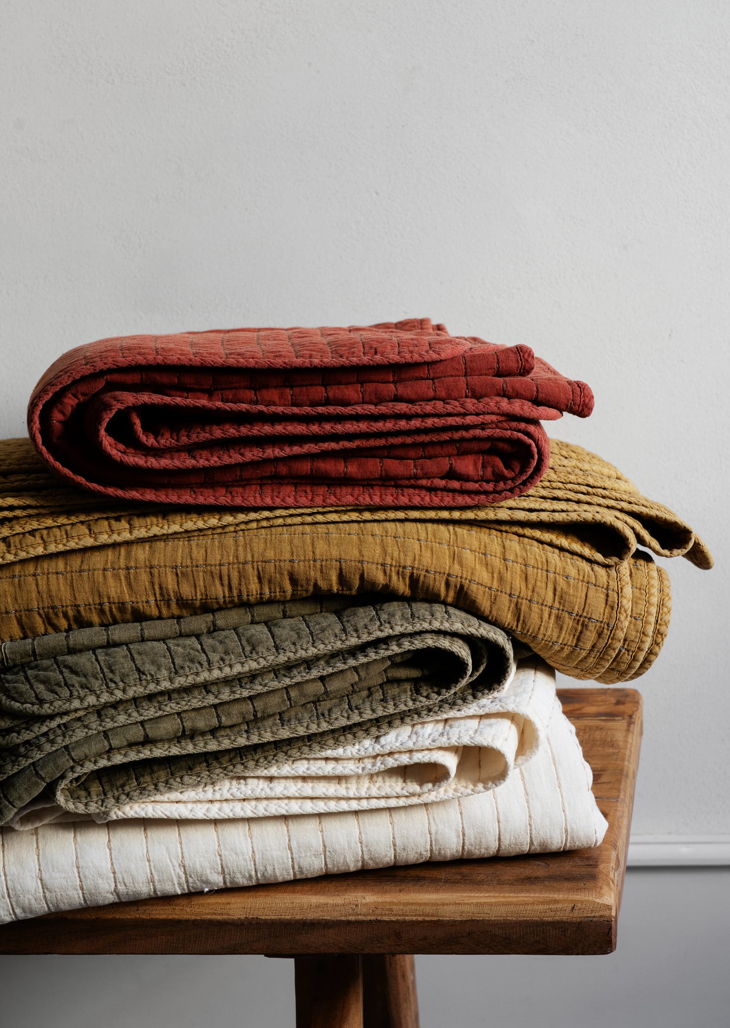 Minerva Interiors bedspreads and throws collection — luxury cotton and wool bed linen