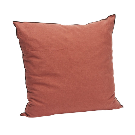 Linen cushion cover in brick and brown | Minerva Interiors