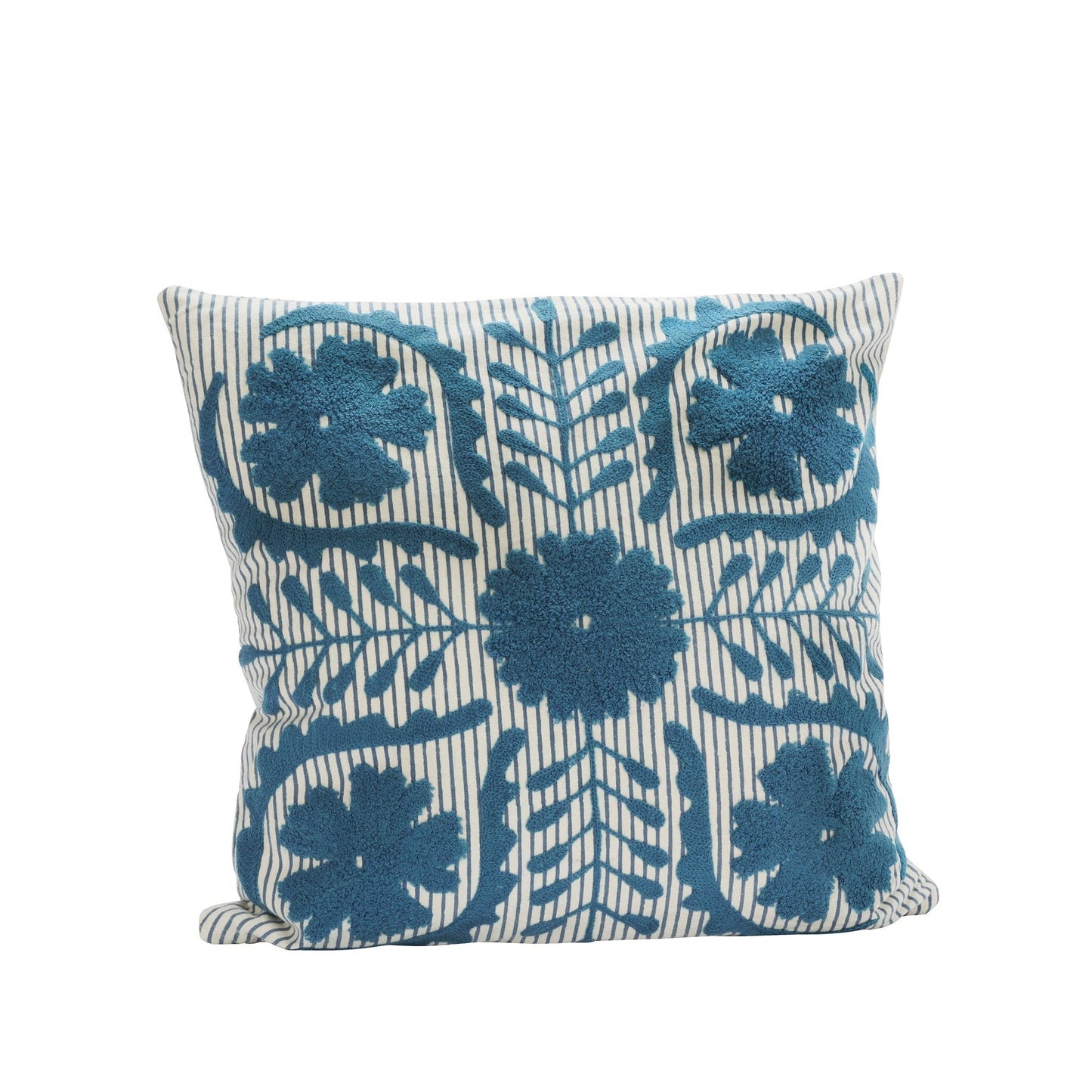 Suzani embroidered cushion cover in blue | Minerva Interiors