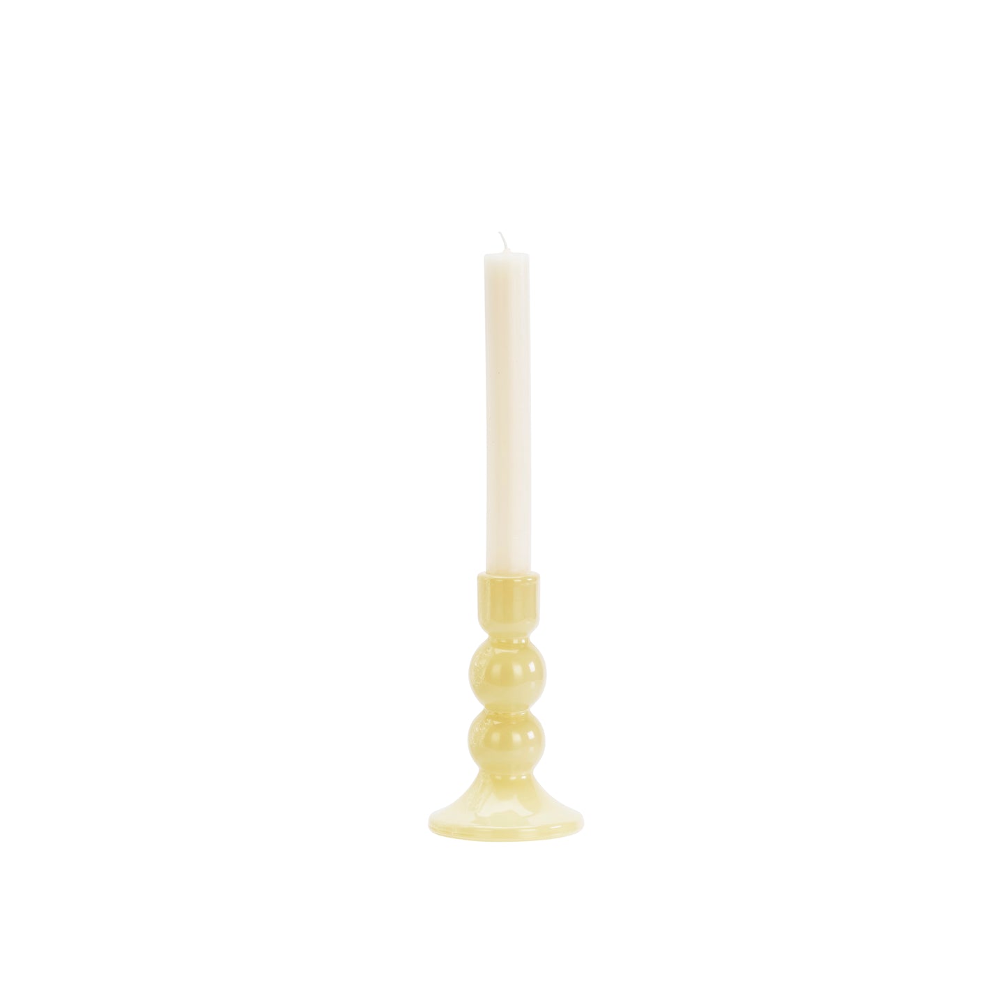 Glass candle holder in honey | Minerva Interiors