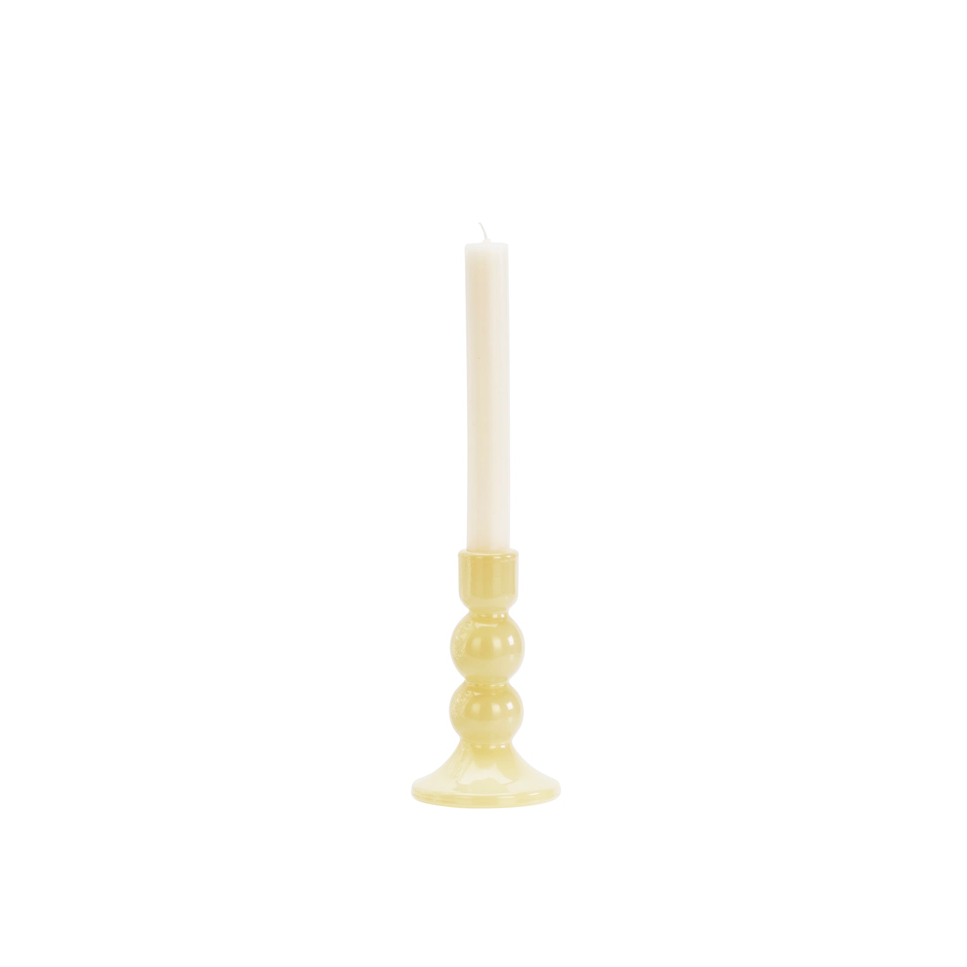 Glass candle holder in honey | Minerva Interiors