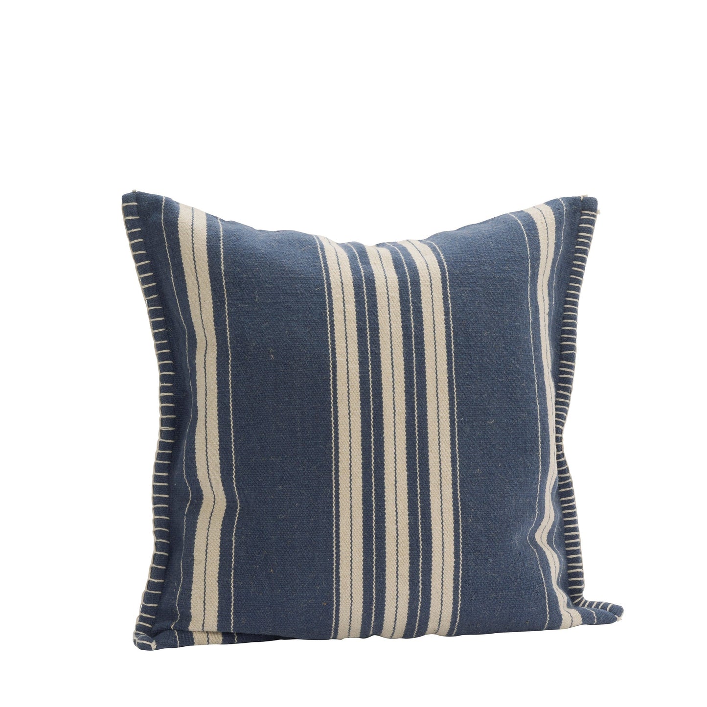 Striped cushion cover in navy and off white | Minerva Interiors