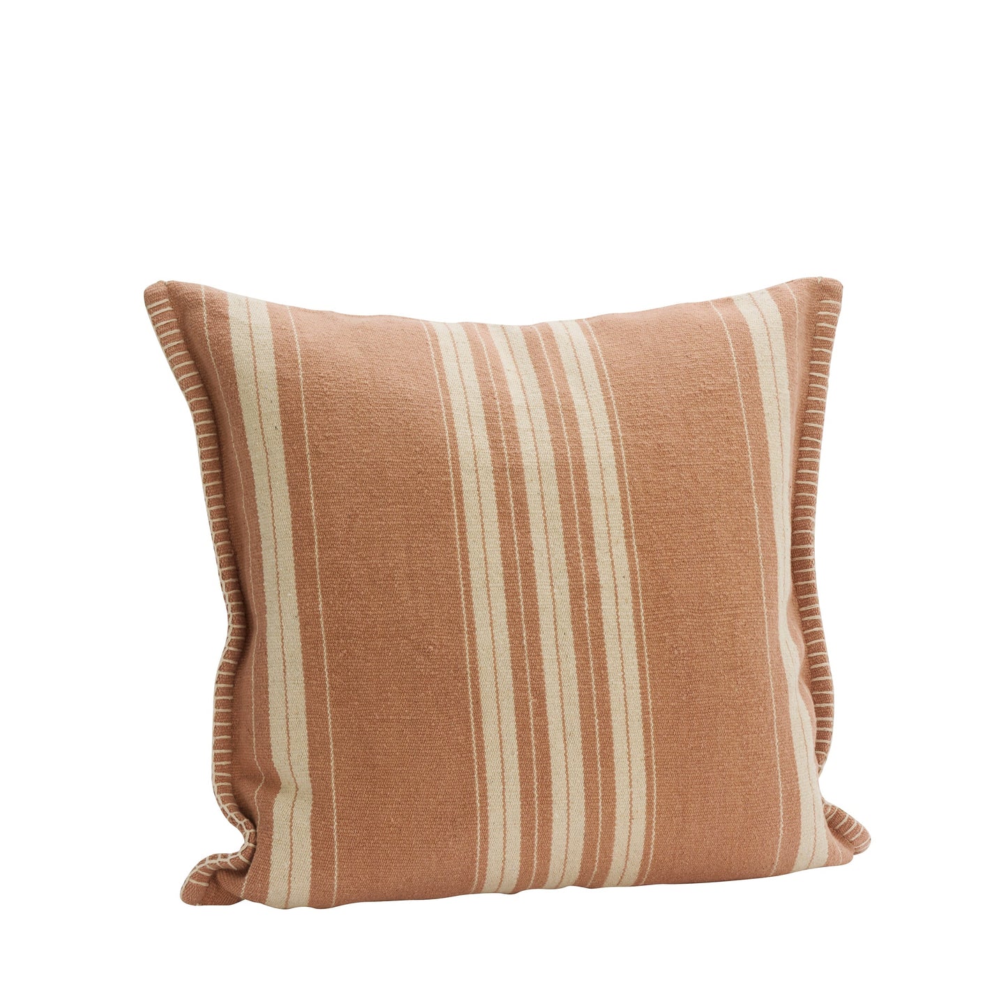 Striped cushion cover in dusty rose and off white | Minerva Interiors