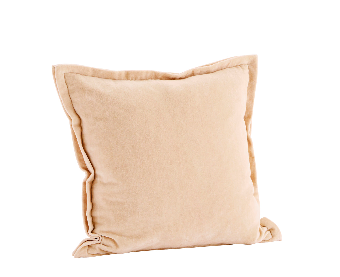 Velvet cushion cover in baby rose | Minerva Interiors