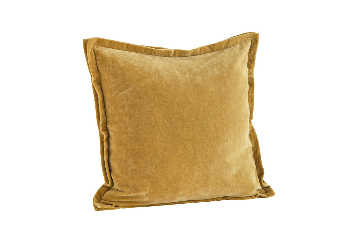 Velvet cushion cover in mustard | Minerva Interiors