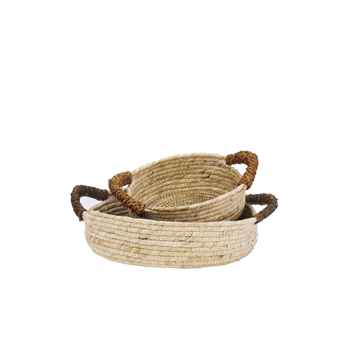 Natural corn woven baskets and trays | Minerva Interiors